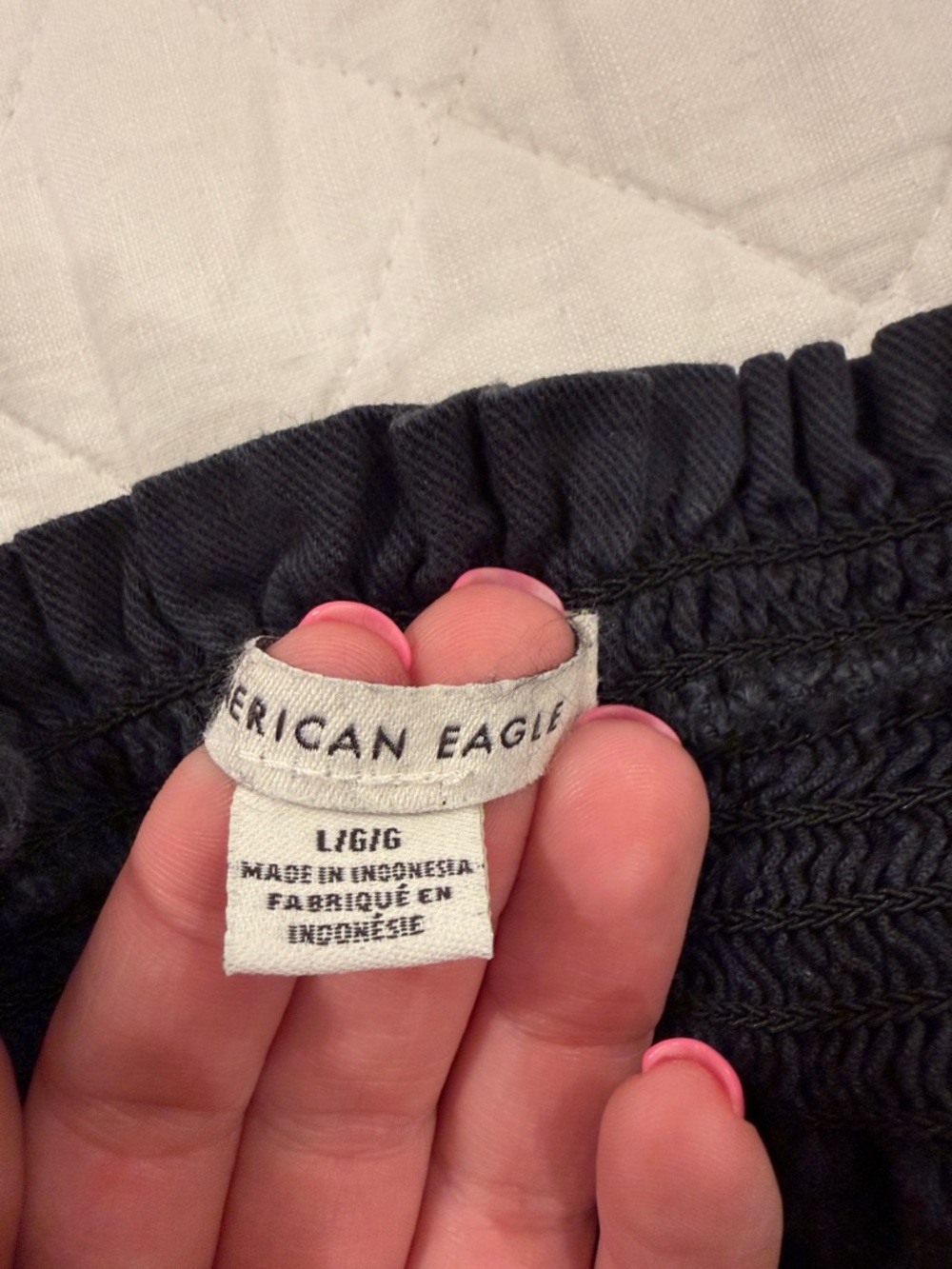 American Eagle Outfitters Black Ruffle Smocked Romper - Picture 2 of 2